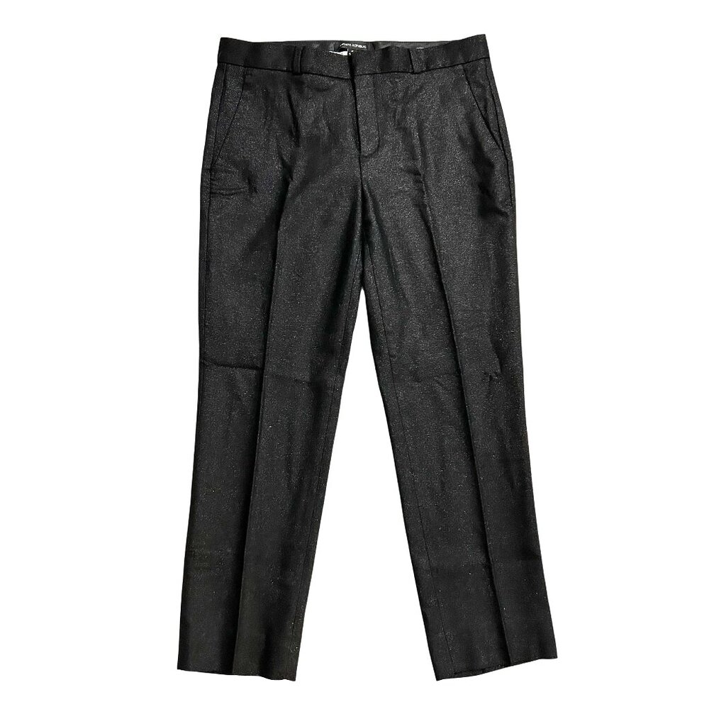 Banana Republic Avery Size 8 Shimmery Black High Waisted Dress Pants NEW $98.50